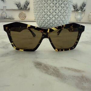 Bottega Veneta 99mm Geometric Shield Sunglasses
